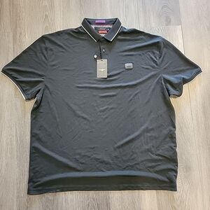 Barabas Men’s Short Sleeve Polo Shirt Size 4XL Classic Fit Black